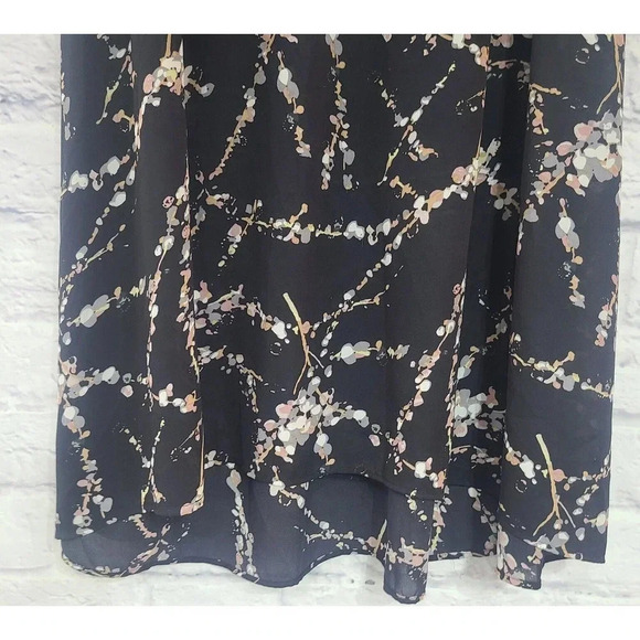 Daniel Rainn Sleeveless Top Tunic Blouse Women's 1X Black Mauve Gray Hi-Low Hem - Picture 3 of 7